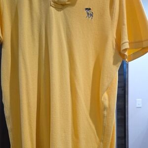 Abercrombie & Fitch Yellow Polo with Embroidered Icon